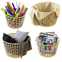 Wicker Basket Ikea Gaddis Set