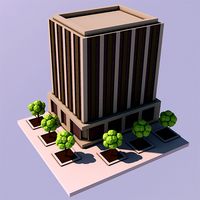 Low Poly Office - 3 (Ready to Render)