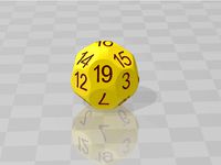 [D19]Truncated Sphere Nineteen Sided Die by Miyi9155