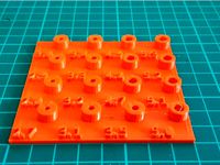 Hole tester with 3D text showing intended inner diameters by Hazelesque