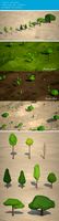 9 Low Poly Trees
