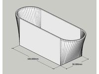 *A loose bathtub-like container by imaicom