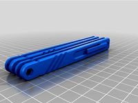3d printed balisong handle with pocket clip by EpikKatto