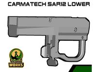 Carmatech SAR12 lower for in a custom rifle stock by Untangle