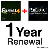 Forest Pack 4 + RailClone 2 - Subscription Renewal (1 Year)