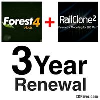 Forest Pack 4 + RailClone 2 - Subscription Renewal (3 Years)