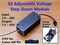 Adjustable Voltage Step Down Box: Output 1.5-35V LM2596 by zx82net