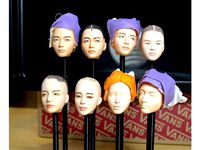 Head Stand with 8 Sticks for Barbie and Ken Dolls by Dollbride