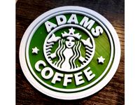 Starbucks 'Your Name' Coaster by Badadz
