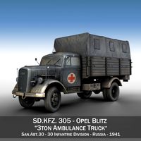 Opel Blitz - Ambulance - SanAbt303d model