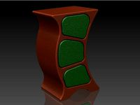 Mini Chest of Drawers - Wonkey/Wavy 100mm tall double-sided with a functional flat top by CADNurd