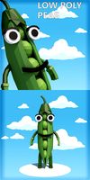 Low poly peas character
