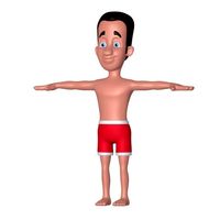 cartoon man 1 surfer