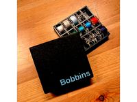 Custom Bobbin Thread Spool Holder Lid w/ Text by MattMckenzy