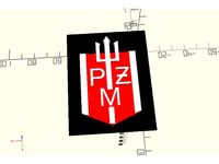 Polsteam (PZM) logo with text - OpenScad by stollew