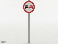 No Passing Sign3d model