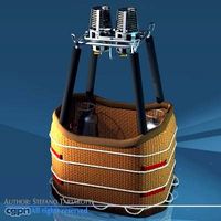 Balloon basket and gas tank3d model