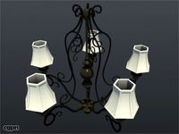 Five Light DF Traditional Chandelier3d model