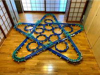 Pentagon / star layout rail for PlaRail 五角形/星型レイアウト用レール by hjfuji