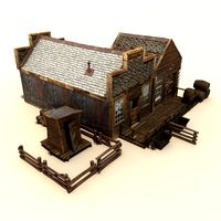 Low Poly Wild West Buildings3d model