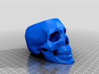 Lowpoly Skull Flowerpot by FuseFactory