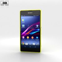 Sony Xperia Z1 Compact Yellow3d model