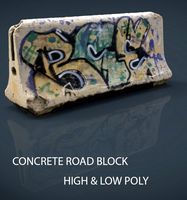 CONCRETE ROAD BLOCK3d model
