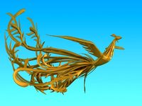 Golden Phoenix Sculpture3d model