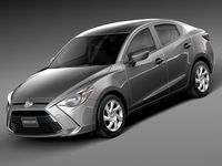 Toyota Yaris sedan 20163d model