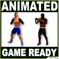 Low Poly Boxer Players3d model