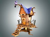 Low Poly Creepy House3d model