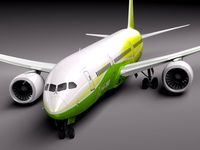 Boeing 787 Dreamliner Green Lemon3d model