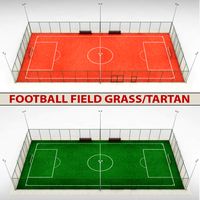 Football soccer stadium field3d model