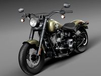 Harley Davidson Softail Slim S Army Design 20163d model