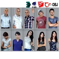 10 High Quality Still 3D Humans - MeMsS003HD2 - AXYZ Design Ready-Posed Model Pack