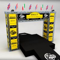 WRC motor sport podium3d model