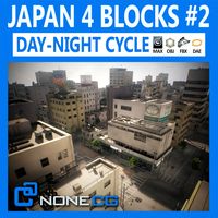 Japan 4 Blocks Set23d model