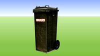 2-wheeled waste container