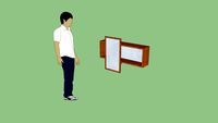 IKEA Molger mirror shelf