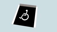 Simple handicap parking slot