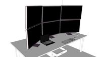 6 widescreen apple displays + mac mini