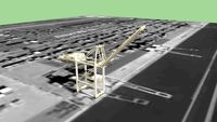 Post Panamax Shipping Crane (raised)