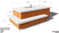 Kitchen Island with KraftMaid Cabinetry - Medium Size