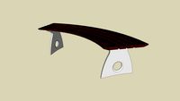 Forms+Surfaces Leda Bench, backless, 6 foot, curved, no arms