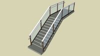 04 DesignRail Aluminum Railing System with Glass Infill - Stairs