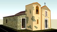 Come era nel '700 la Chiesa del SS.mo Crocifisso di Vallelunga Pratameno? Modello con scene