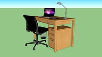 Bureau avec accesoires