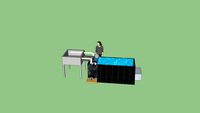 aquaponic system with solar backup and bio/water wheel generator