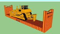 Hapag-Lyold Flat Rack Carrying Bulldozer