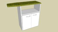 Mueble con tabla de planchar